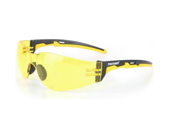 Защитные открытые очки РОСОМЗ о15 hammer active strong glass желтые с мягким носоупором 11557-5 
