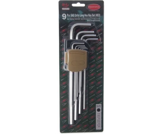 Набор 6-гранных Г-образных ключей ROCKFORCE 9 пр. в пластиковом держателе RF-5093XLS 