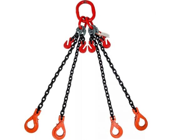 Строп OCALIFT 11,2 т, 6 м, 4 сц, с самозакрывающимися крюками и укоротителями 4sc11200t6sh 