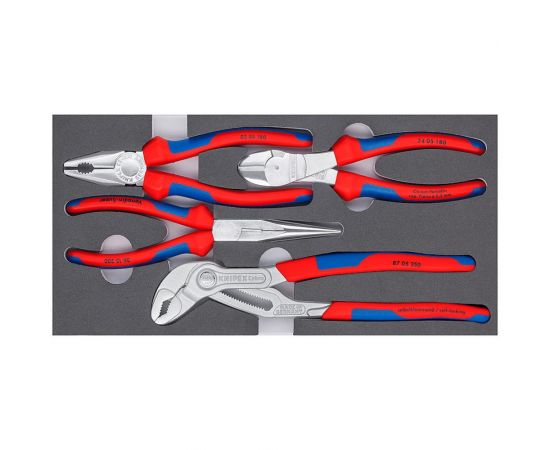 Набор ШГИ KNIPEX COBRA Basic Chrome 4 предмета KN-002001V17 