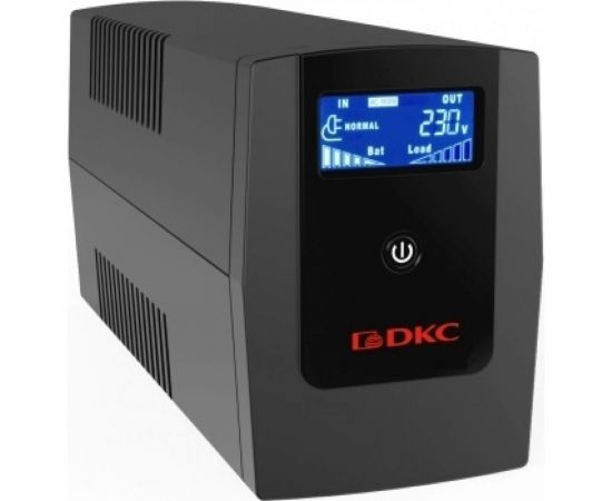 Линейно-интерактивный источник бесперебойного питания DKC 800 ВА/480 Вт, 1/1, 3xIEC C13, USB + RJ45, LCD, 1x8Aч INFOLCD800I 