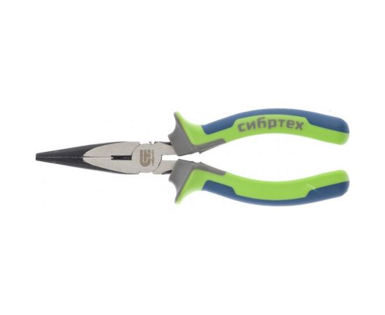 Прямые длинногубцы 160 мм, фосфатирование, трехкомпонентные рукоятки СИБРТЕХ 17155 