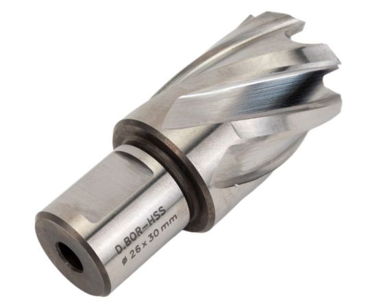 Сверло корончатое HSS по металлу (26х30/63 мм; Weldon 19) D.BOR CD-HSS-030-026-W – изображение 2
