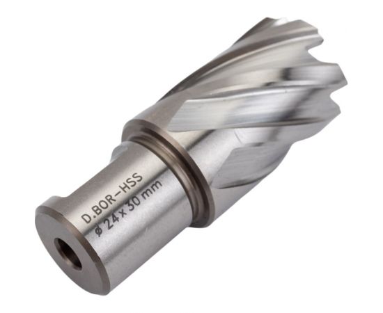 Сверло корончатое HSS по металлу (24х30/63 мм; Weldon 19) D.BOR CD-HSS-030-024-W – изображение 2