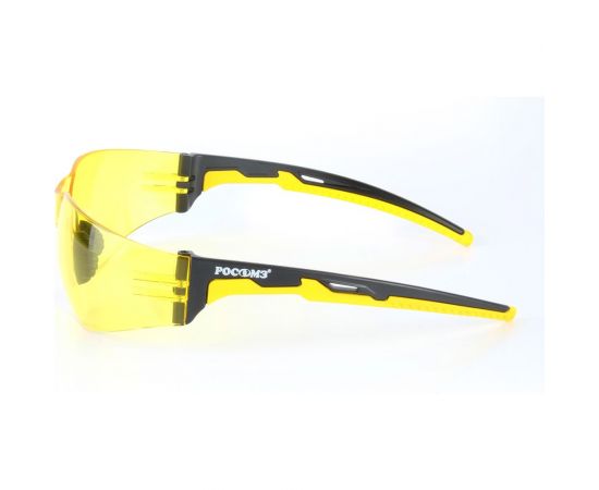 Защитные открытые очки РОСОМЗ о15 hammer active strong glass желтые с мягким носоупором 11557-5 – изображение 2