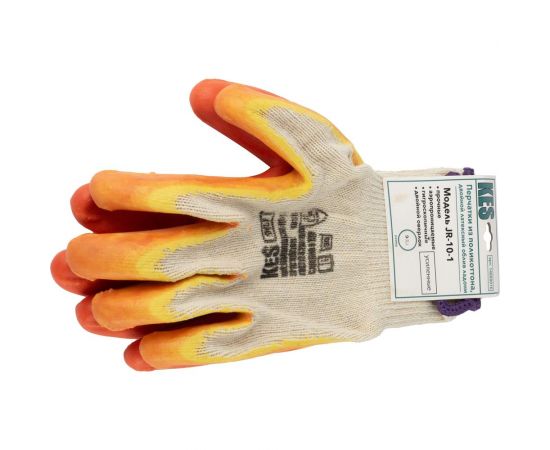 Усиленные перчатки из поликоттона КЭС, двойной латексный облив ладони, размер 9/L 14000016 JR-10-1 – изображение 3