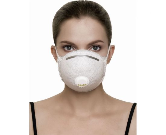 Угольные респираторы GREENLAND FFP3 с клапаном выдоха, 5 шт. Green103V – изображение 3