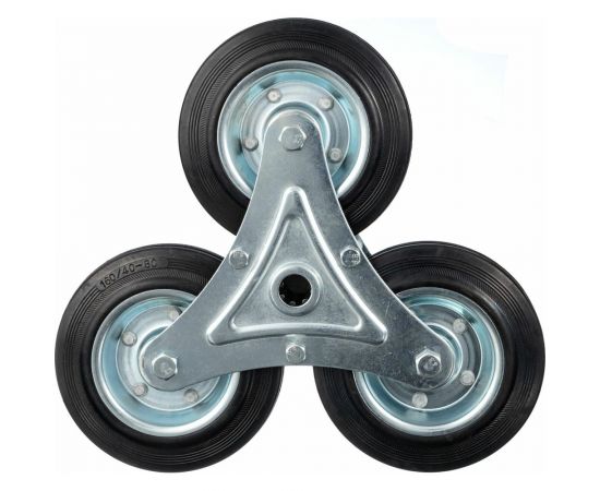 Колесо трехопорное (160 мм; грузоподъемность 130 кг; сталь; резина) СТЕЛЛА-ТЕХНИК LW160 – изображение 3