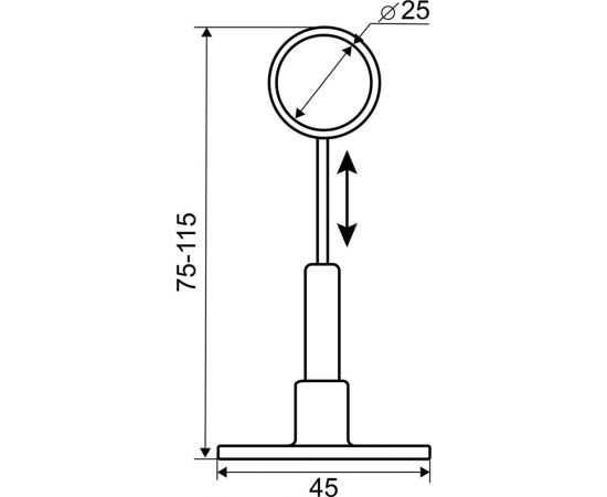 Крепление труб к стене Palladium проходное, регулируемое JF-02 BH CP 115800 – изображение 3