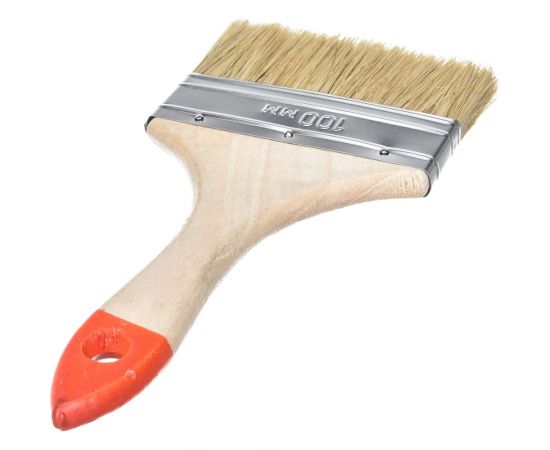 Плоская кисть 888 натуральная щетина 4 - 100 мм * 10 мм Стандарт 0126260 – изображение 3