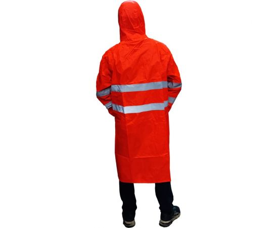 Сигнальный плащ-дождевик SAMGRUPP 2-соп, пвх, оранжевый, р. xxxl 16991 – изображение 4