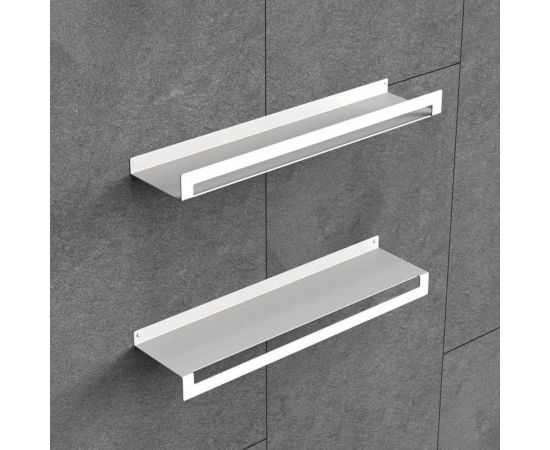 Набор №2 полка для бутылок (1 шт) и с полотенцесушителем (1 шт) Граф Держалкин horizon1 белый H1-duo-б 