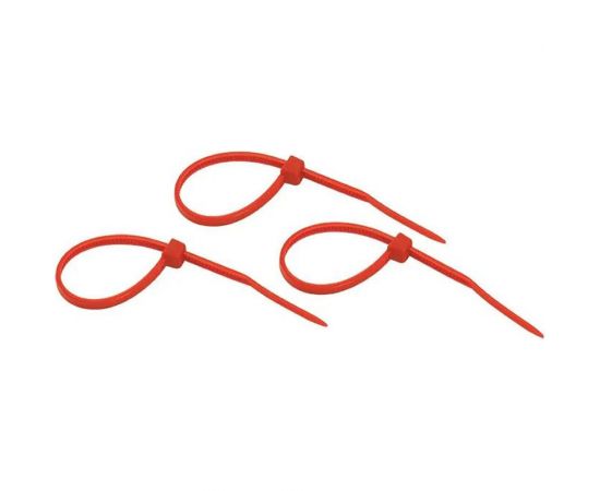 Кабельный хомут duwi нейлон, 300x4,8 мм, красный, 25 шт. 30244 5 