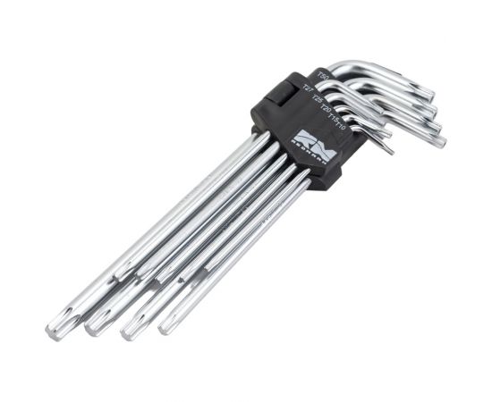 Набор удлиненных шестигранных ключей REDMARK Torx Т10, Т15, Т20, Т25, Т27, Т30, Т40, Т45, Т50, 9 шт. RM92203 – изображение 2