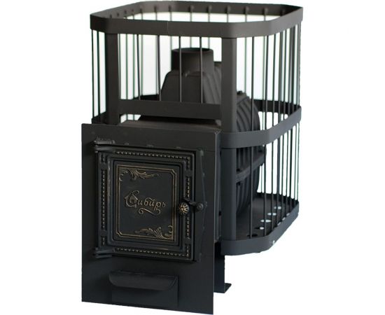 Банная печь НМК чугунная ""Сибирь-20"".Универсальная чугунная дверца, сетка 020221 НМК020221 – изображение 2