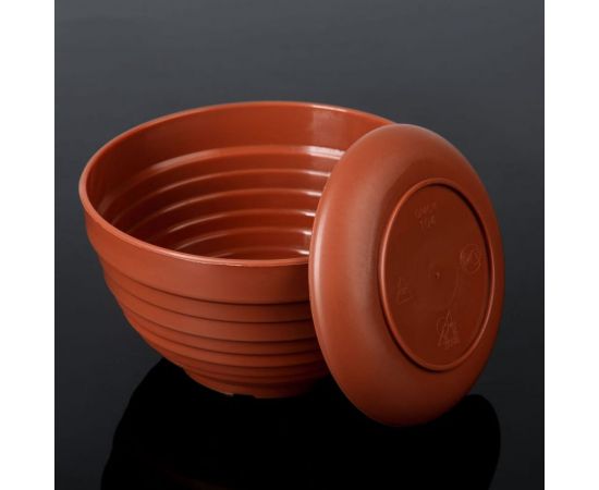 Горшок для цветов с поддоном СИМАЛЕНД Алиса 0.5 л, 13х8 см, терракотовый 4330126 – изображение 2