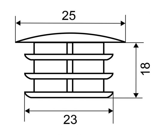 Заглушка Palladium пластиковая, для трубы 25 мм JF-42 BH 115839 – изображение 3