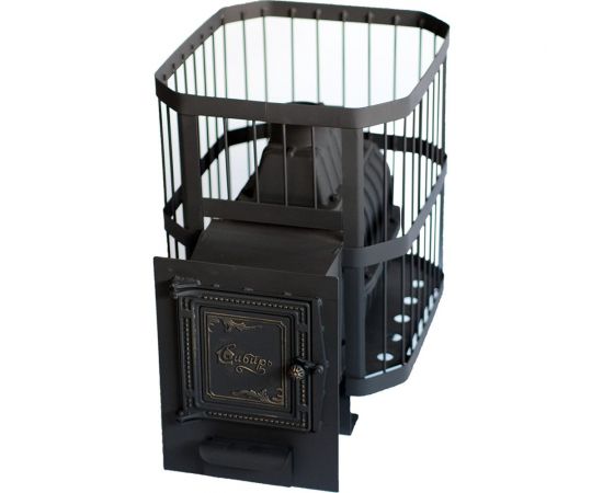 Банная печь НМК чугунная ""Сибирь-20"".Универсальная чугунная дверца, сетка 020221 НМК020221 – изображение 3