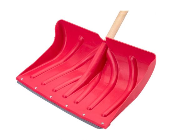 Снеговая углубленная лопата, 500x335мм, ударопрочный пластик, стальная планка с ребром жесткости и V-образной ручкой Gigant AVG-12 – изображение 3