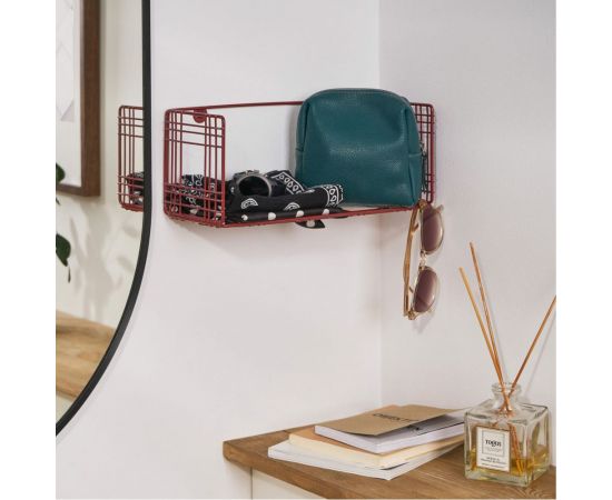 Прямоугольная полка Moroshka Тartan 1 ярус, 30x12x12.5 см, красная 920-001-01 – изображение 3