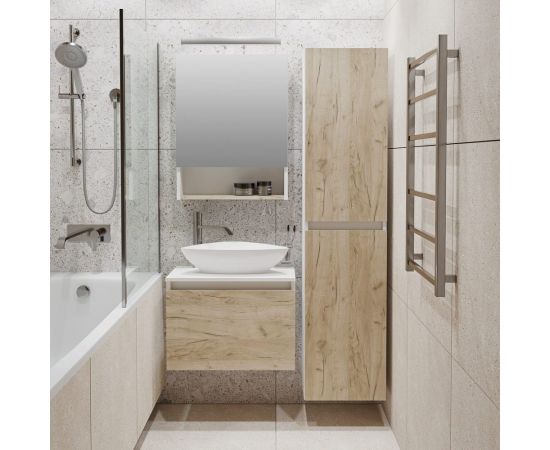 Тумба под накладной умывальник Runo Бари 60 крафт дуб 00-00001374 – изображение 4