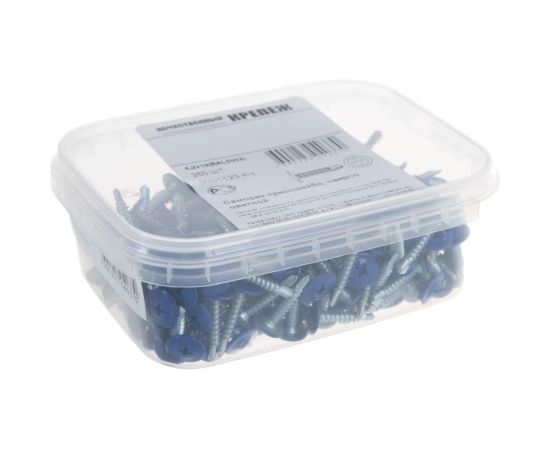 Прессшайба Качественный КРЕПЕЖ 4.2х19 мм, ультрамарин RAL 5002, сверло, 250 шт 0301123 КЧ – изображение 4