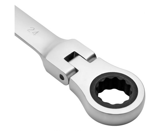 Комбинированный трещоточный ключ с шарниром AV Steel 24мм AV-315224 – изображение 4