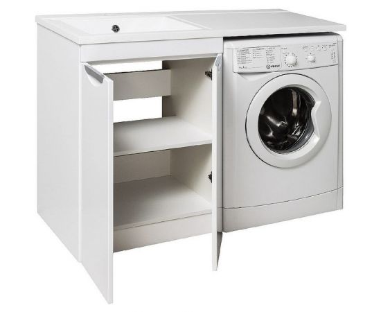 Тумба RUNO Лира 60 под умывальник Гамма 120 лайт белый УТ000003443 – изображение 4