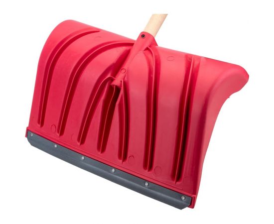 Снеговая углубленная лопата, 500x335мм, ударопрочный пластик, стальная планка с ребром жесткости и V-образной ручкой Gigant AVG-12 – изображение 4