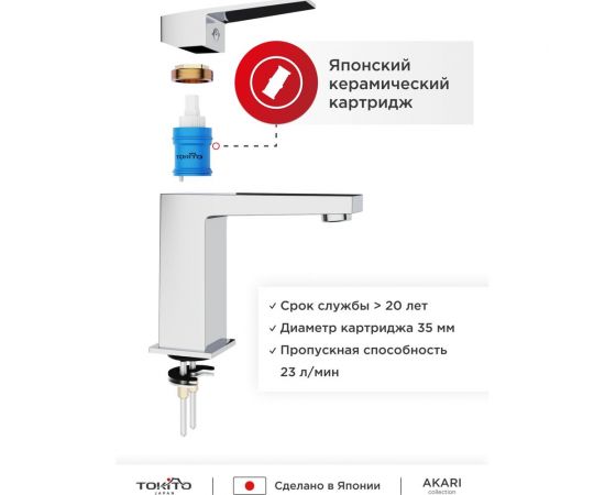 Смеситель для раковины TOKITO TOK-AKA-1011 – изображение 5
