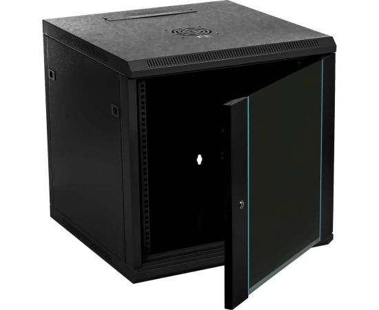 Серверный настенный шкаф W&T 12U 600х600 19 дюймов черный C126060BWTWOF 
