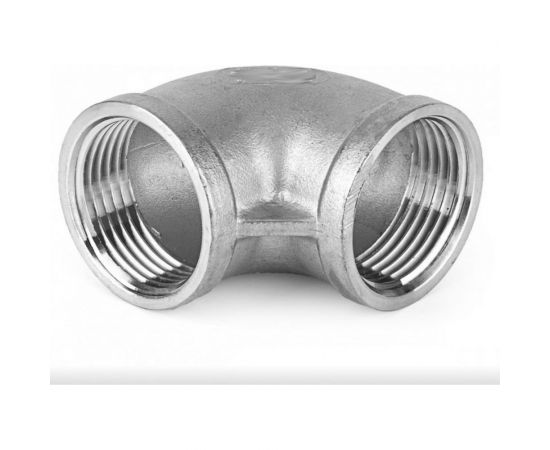 Отвод TITAN LOCK 90 нержавеющий (уголок) ВР/ВР 3/8" AISI304 TL037ELFF 