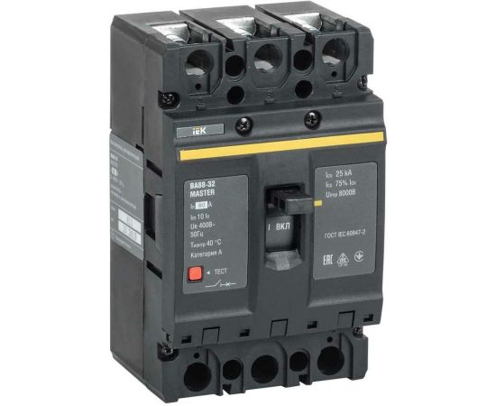 Автоматический выключатель IEK ВА88-32 3Р 80А 25кА MASTER SVA10-3-0080-02 