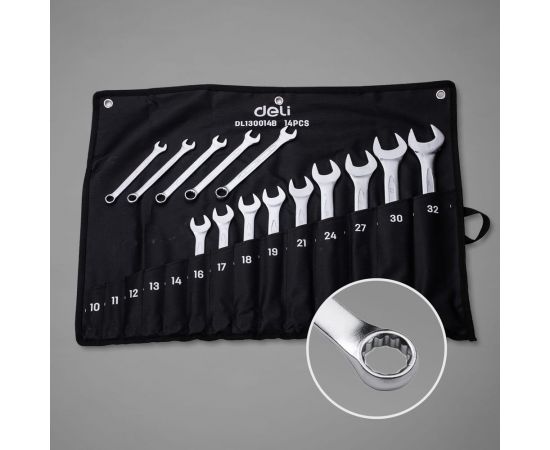 Набор комбинированных гаечных ключей DELI 14 шт. DL130014B 98322 