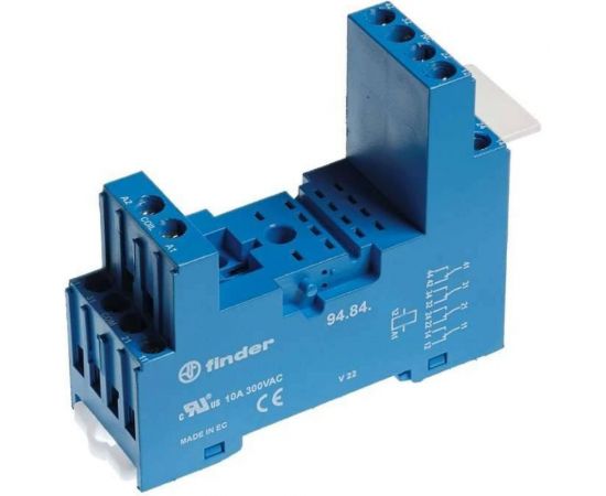 Розетка Finder для реле 55.34, 55.32 и модуля 99.80 с комб конт., с метал фикс, 94842SMA 