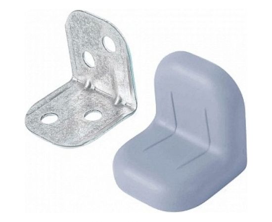 Крепежный уголок с пластиковой крышкой Tech-Krep 20x28 металлик 4 шт. пакет 148284 