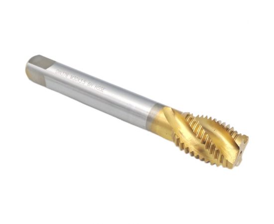 Машинно-ручной метчик для глухих отверстий TORNERI М30x3.5 HSSE 6H DIN376 TiN с винтовой канавкой 039067 