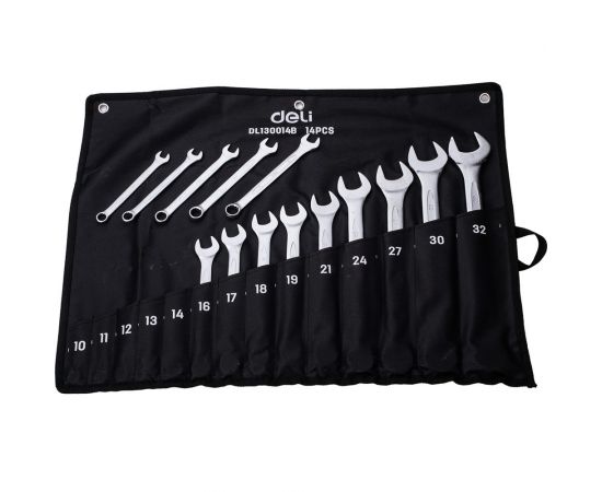 Набор комбинированных гаечных ключей DELI 14 шт. DL130014B 98322 – изображение 13