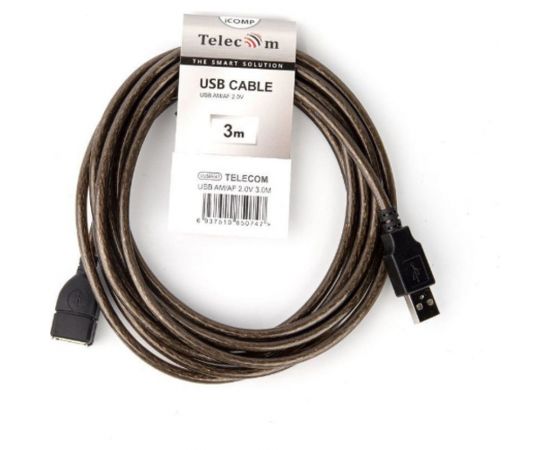 Удлинительный кабель Telecom USB2.0 AM/AF прозрачная изоляция, 3.0m VUS6956T-3M – изображение 2
