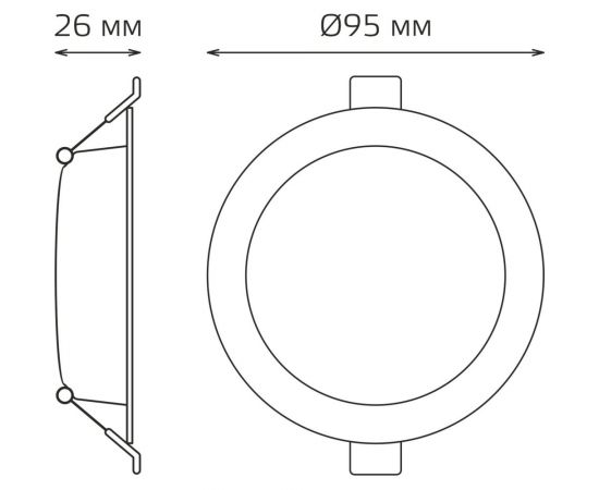 Комплект светильников Gauss Elementary Downlight круг 5W 430lm 4000K IP20 95х38 монтаж белыйL 9100420205T – изображение 2