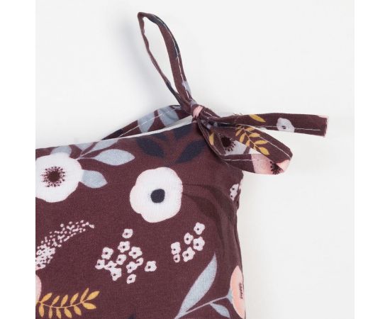 Сидушка на стул Этель ""Цветы"" 40x40 см, цвет бордовый, 100% полиэстер 7810963 – изображение 2