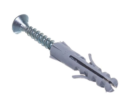 Дюбель-S Стройметиз 5х25 + саморез Шуц 3,5х30, 6 шт европодвес 2930021 – изображение 2