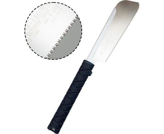 Обушковая японская пила Mikitool Gyokucho Dozuki Usuba 180мм, шаг 1,5мм, пластиковая рукоять М00020364 – изображение 2