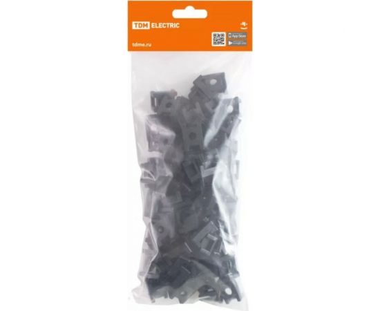 Монтажная площадка с отверстием под хомуты TDM черная, 23х16, 100 шт. SQ0516-0204 – изображение 2