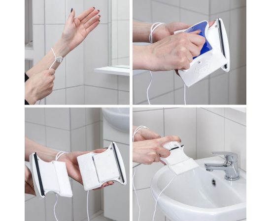 Магнитная щетка для мытья окон с двух сторон Доляна с водосгоном, 8-16 мм 5385837 – изображение 3