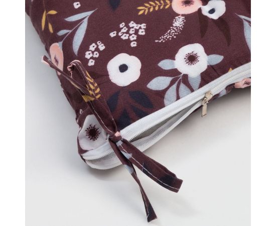 Сидушка на стул Этель ""Цветы"" 40x40 см, цвет бордовый, 100% полиэстер 7810963 – изображение 3