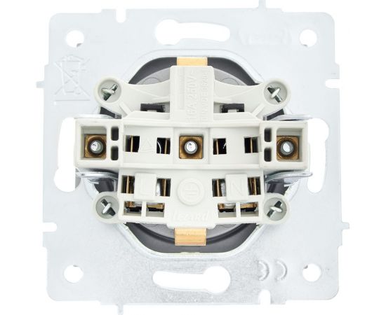 Розетка Lezard VESNA с заземлением, керамика, платина 742-3588-122 – изображение 3