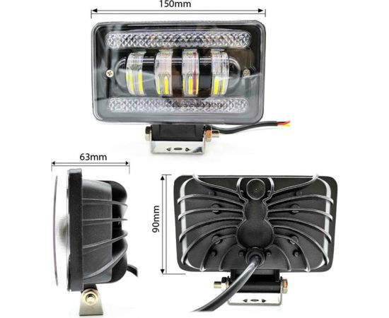 Светодиодная фара Вымпел WL-700 фара+ДХО, 4LED, 60+6 Вт 5248 – изображение 4