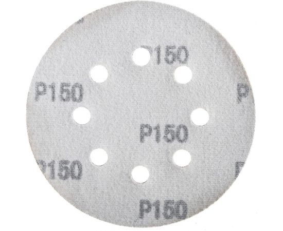 Круг абразивный шлифовальный перфорированный под липучку (10 шт; 125 мм; Р150) ТУНДРА 2603078 – изображение 4