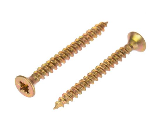 Универсальный саморез KRANZ 3x30, желтый цинк, 200 шт. KR-01-3311-013 